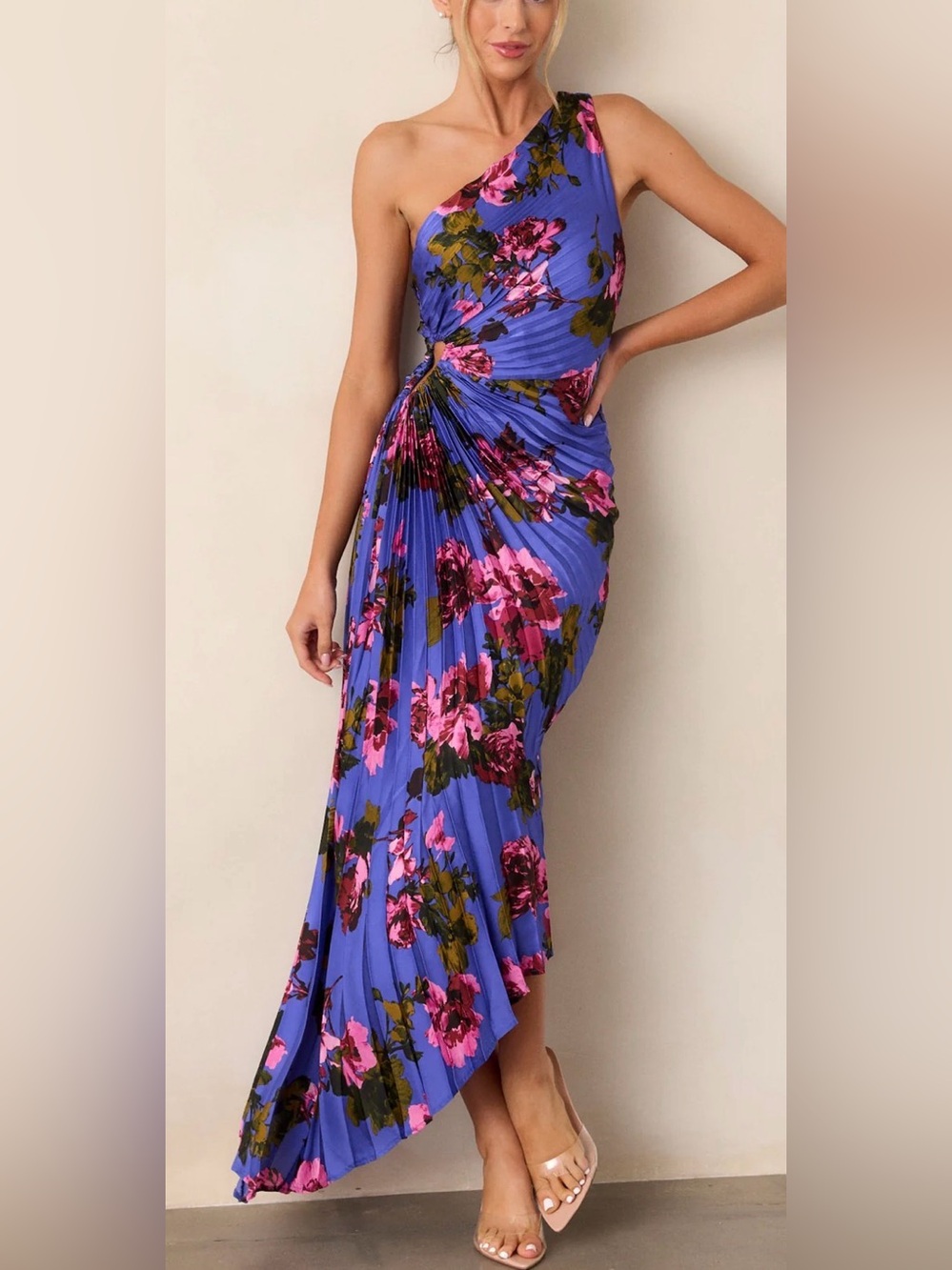 Dress Forum FLORAL
ASYMMETRIC ONE SHOULDER MAXI
DRESS NWT